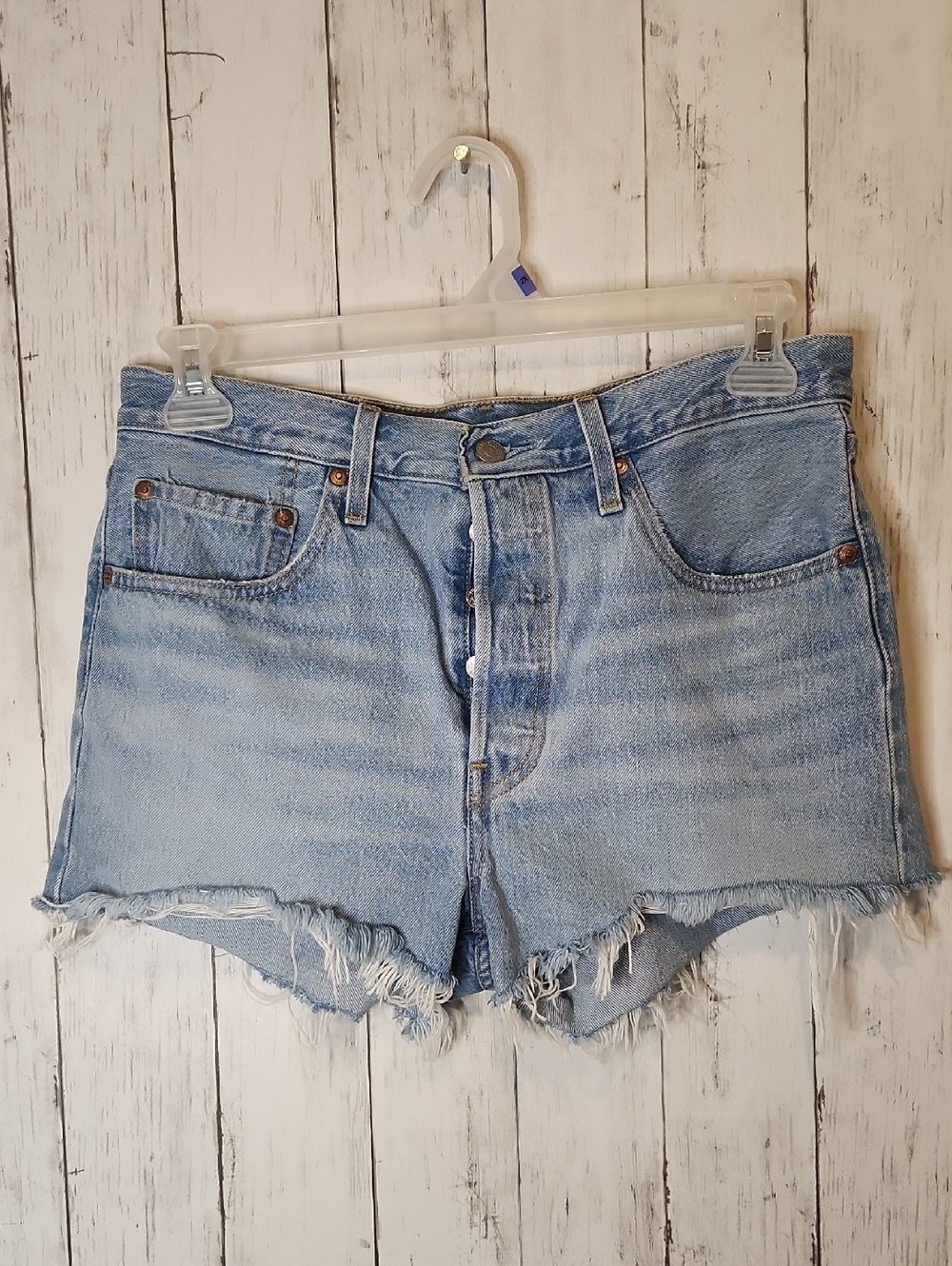 Levi's Light Blue Denim Cutoff Jean Shorts
